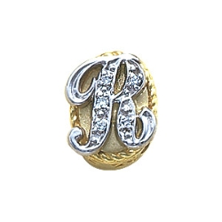 A3616 14K INITIAL A "SCRIPT" SLIDE 